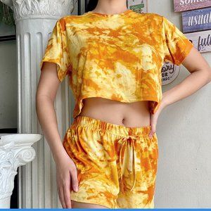 Angela Collection Tie Dye Tiktok Short & Top TT605